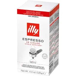 Кофе в монодозах, чалдах Illy Espresso картон Medium 18 шт