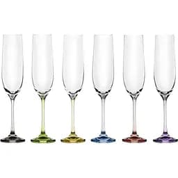 Набір келихів для шампанського Lora Іріда 190 мл 6 шт. мікс NGC119SETCHAMP