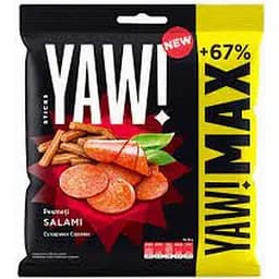 Сухарики стікси Yaw! зі смаком салямі 85 г