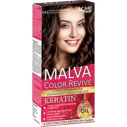 Устойчивая крем-краска для волос Malva Color Revive оттенок 043 Темно-каштановый