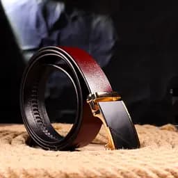 Двосторонній ремінь для чоловіків з натуральної шкіри Vintage 21479 коричневий 120 см - мініатюра 6