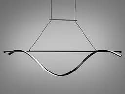 Люстра стельова LED Diasha 2262-120BK, 50W, 2750 лм, регульована висота 60-115 см, сучасний стиль для барної стійки - мініатюра 4