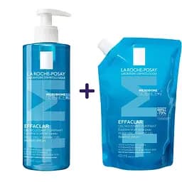 Набір: Гель-мус для очищення проблемної шкіри La Roche-Posay Effaclar+M Рефіл 400 мл + Змінний блок Гель-мус La Roche-Posay Effaclar+M Рефіл 400 мл
