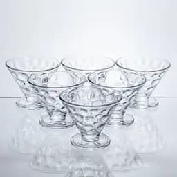 Набір креманок на ніжці Yiwu Dessert Bowl 6 штук по 180 мл для десертів морозива креманки у формі бутона для желе фруктів ягід HP-17-53