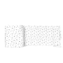 Бортики в детскую кроватку 30x120 DREAM STARSFALL, белый (WeltBed_StarsfallGreyWhite_30x120)