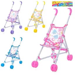 Коляска D8808-45A для куклы, прогулочная, 33-17-в41, в кульке (6903317540952) МИКС