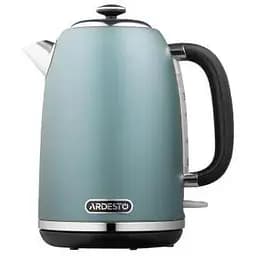 Електрочайник Ardesto EKL-F400G, світло-зелений, 2200 Вт, 1.8 л, дисковий, індикатор роботи, корпус нержавіюча сталь, захист від