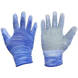 Рукавички робочі поліуретанові захисні Китай з точкою 10" асорті (в упаковці 6 шт.)