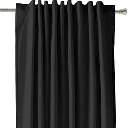 Штори на кухню та в кімнату Cosas 180х250 см 2 шт чорний (Curtains_100Black_DUK_180x250) - мініатюра 2