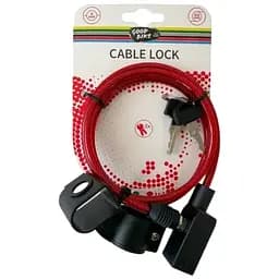 Велозамок Good Bike Super Long тросовий з кріпленням Ø6 x 900 мм червоний (88757R-IS)