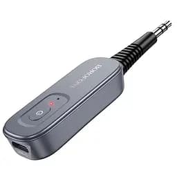 Bluetooth аудіо ресивер/трансмітер Borofone BC51 Clear way (AUX 3.5mm) Metal gray - мініатюра 2