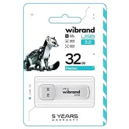 USB флеш накопичувач Wibrand 32GB Marten White USB 3.2 Gen 1 (USB 3.0) (WI3.2/MA32P10W) - мініатюра 2