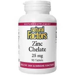Дієтична добавка Natural Factors Zinc Chelate 25 мг 90 таблеток