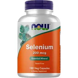 Вітаміни та мінерали NOW Selenium 200 mcg, 180 вегакапсул