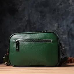 Стьобана жіноча сумка Vintage з натуральної шкіри 21х14х8 см sum0027042 - мініатюра 10