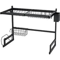 Сушка для посуды над раковиной Stenson 65 см черная (35977)