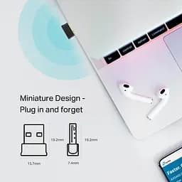 Адаптер бездротовий Wi-Fi + Bluetooth TP-Link Archer T2UB nano AC600 BT 4.2 USB2.0 - мініатюра 5