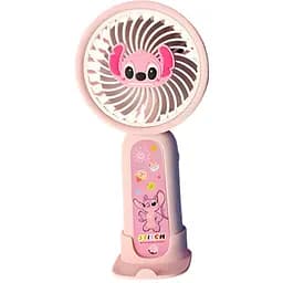 Дитячий портативний USB-вентилятор на акумуляторі Стіч рожевий (SD-63)