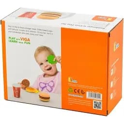 Набір іграшкових продуктів Viga Toys Гамбургер та кола (51602) - мініатюра 5