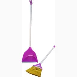 Совок для прибирання Zambak Plastik та щітка з довгими ручками фіолетовий (ZP-128v) - мініатюра 3