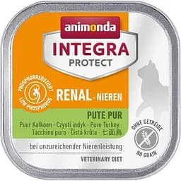 Корм вологий ветеринарний для кішок Integra Protect Renal dishes Pure Turkey при хворобах нирок, моно індичка, 100 г