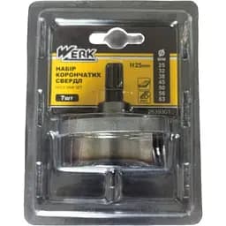 Набір свердел по гіпсокартону та дереву Werk корончастих H25 мм 7 шт. (101839)