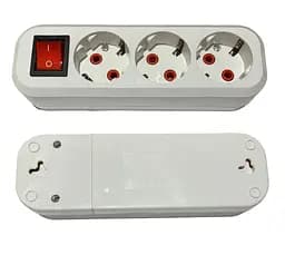 Колодка LUMANO PRОFI 3 гнезда с заземлением и выключателем, быстрой сборки, медь (19414)