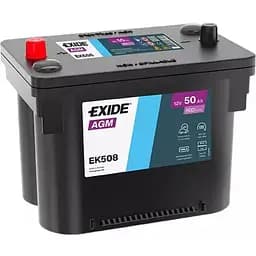 Акумулятор Exide Start-Stop EK508 AGM 50Ah клеми по центру 800EN 260х173х206 мм 