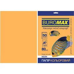 Папір кольоровий Buromax Neon А4 50 аркушів помаранчевий (BM.2721550-11)