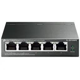 Коммутатор TL-SG105PE 5xGE (4xPoE) 65Вт, WebSmart TP-Link teh0018148