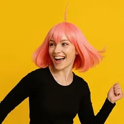 Тематична перука для косплею на основі манги Spy × Family 30 см Рожевий