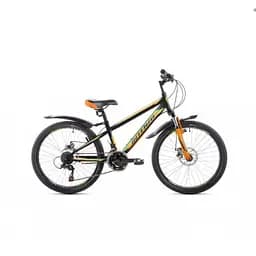 Велосипед FORSAGE DISK24 11 Чорно-зелений з помаранчевим