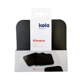 Підставки під чашку Kela Kimara 10х10 см 4 шт. чорні (12093) - мініатюра 2