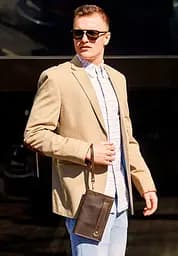 Кожаный мужской клатч-барсетка 3.0 темно-коричневый Crazy Horse