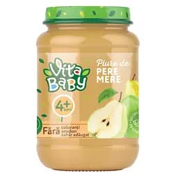Пюре Vita Baby з груш та яблук без цукру 180 г. Термін придатності до 21.04.2024