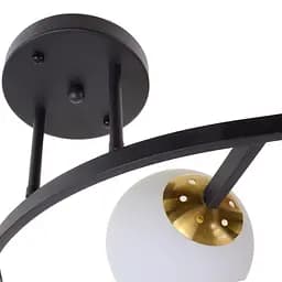 Люстра стельова Brille в спальню Е27 60W BK/WH (BR-01 644C/3) - мініатюра 3