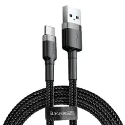 Кабель Baseus Cafule USB to Type-C 3 m Grey/Black (CATKLF-UG1) [82110]