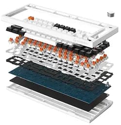 Клавіатура GamePro Asgard Valhalla 75% Exploded QLAB Orange Switches (MK160W Pro) - мініатюра 2