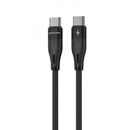 Кабель Proove Soft Silicone Type-C to Type-C 60W (1m) black