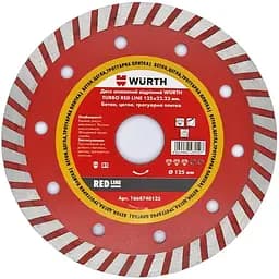 Диск відрізний Wurth Turbo Red line алмазний 125x22.23 мм (1668740125}