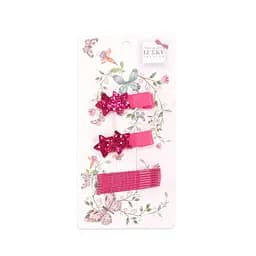 Затискач дитячий для волосся "Зірочка" Lukky T18543 червоні зірочки