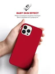Силиконовый чехол для Apple iPhone 13 Pro Max, ICON2 Case, красный, противоударный, панель, защита всего корпуса, матовая поверхность Soft Touch, выступает над дисплеем, совместим с защитными стеклами и пленками, с микрофиброй, ArmorStandart (ARM60507) - мініатюра 8