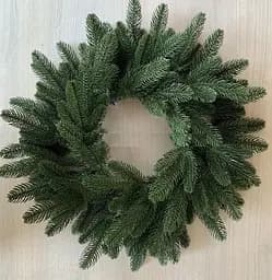 Різдвяний вінок з хвої Преміум литий 60 см (Зелений)
