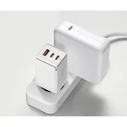 Зарядний пристрій Baseus 2xUSB-C 65W + 1xUSB GaN + cable USB-C to USB-C 100W 1.0m white (CCGP120202) - мініатюра 8