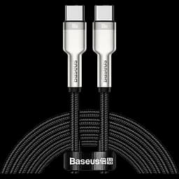 Кабель Baseus Cafule Metal Type-C to Type-C 100 W 2 m Black (CATJK-D01) [71408]