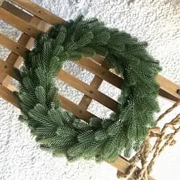 Вінки хвойні різдвяні Hvoya Traditional литі зелені 40 см 10 шт. - мініатюра 8