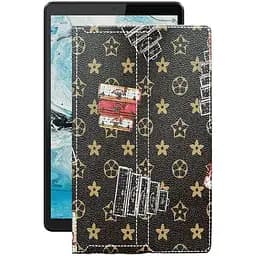Чохол StatusCASE з екошкіри для планшету Lenovo Tab M8 TB-8505X Луі-Вітон-коричневий