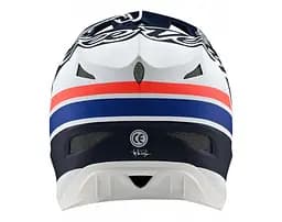 Велошолом Troy Lee Designs D3 Fiberlite Silhoette Navy/White S (1106-198757002) - мініатюра 3