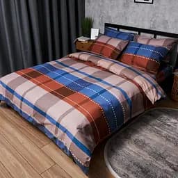 Комплект постільної білизни Moon&Star Микросатин Premium Plaid Perfection Полуторний Євро 160х220 наволочки 2х50х70