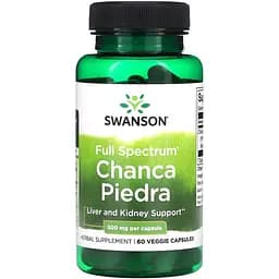 Натуральна добавка Swanson Full Spectrum Chanca Piedra 500 mg 60 капсул